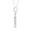 Thumbnail Image 3 of Diamond Heart Lock Necklace 1/8 ct tw Round-cut Sterling Silver 18&quot;