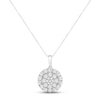 Diamond Necklace 1/10 ct tw Round-cut Sterling Silver 18"