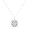 Diamond Necklace 1/10 ct tw Round-cut Sterling Silver 18"