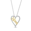 Thumbnail Image 1 of Diamond &quot;Nana&quot; Heart Necklace 1/5 ct tw Round-cut Sterling Silver & 10K Yellow Gold 18&quot;
