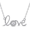 Kay Diamond "Love" Necklace 1/15 ct tw Round-cut Sterling Silver 18"