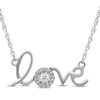 Thumbnail Image 1 of Diamond &quot;Love&quot; Necklace 1/15 ct tw Round-cut Sterling Silver 18&quot;