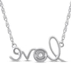 Thumbnail Image 3 of Diamond &quot;Love&quot; Necklace 1/15 ct tw Round-cut Sterling Silver 18&quot;