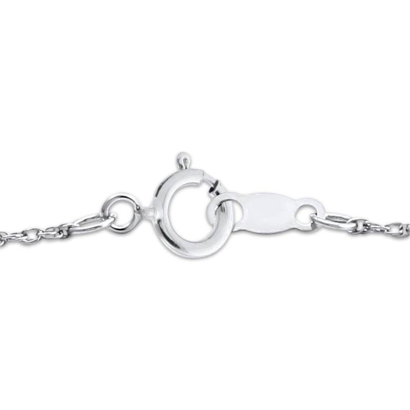 Main Image 4 of Diamond &quot;Love&quot; Necklace 1/15 ct tw Round-cut Sterling Silver 18&quot;