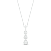 Thumbnail Image 0 of Diamond Three-Stone Pear Drop Necklace Sterling Silver 18"