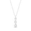 Thumbnail Image 0 of Diamond Three-Stone Swirl Necklace Sterling Silver 18"