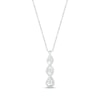 Thumbnail Image 1 of Diamond Three-Stone Swirl Necklace Sterling Silver 18&quot;