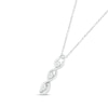 Thumbnail Image 1 of Diamond Three-Stone Swirl Necklace Sterling Silver 18"