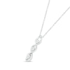 Thumbnail Image 2 of Diamond Three-Stone Swirl Necklace Sterling Silver 18&quot;