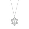 Thumbnail Image 1 of Diamond Snowflake Necklace Sterling Silver 18&quot;