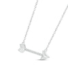 Thumbnail Image 2 of Diamond Horizontal Arrow Necklace Sterling Silver 18"