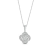 Thumbnail Image 1 of Diamond Swirl Necklace 1/20 ct tw Round-cut 10K White Gold 18&quot;
