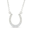 Thumbnail Image 1 of Diamond Horseshoe Necklace 1/20 ct tw Round-cut Sterling Silver 18&quot;