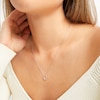 Thumbnail Image 2 of Diamond Horseshoe Necklace 1/20 ct tw Round-cut Sterling Silver 18&quot;
