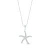 Thumbnail Image 1 of Diamond Starfish Necklace 1/20 ct tw Round-cut Sterling Silver 18&quot;