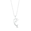 Thumbnail Image 0 of Diamond Dolphin Necklace 1/20 ct tw Round-cut Sterling Silver 18"