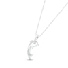 Thumbnail Image 2 of Diamond Dolphin Necklace 1/20 ct tw Round-cut Sterling Silver 18&quot;