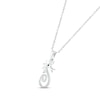 Thumbnail Image 2 of Black & White Diamond Seahorse Necklace 1/15 ct tw Round-cut Sterling Silver 18&quot;