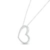 Thumbnail Image 2 of Diamond Heart Necklace 1/8 ct tw Round-cut Sterling Silver 18&quot;