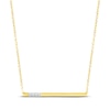 Thumbnail Image 1 of Diamond Three-Stone Bar Necklace 10K Yellow Gold 18&quot;