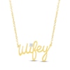 Thumbnail Image 0 of Diamond "Wifey" Necklace 10K Yellow Gold 18"