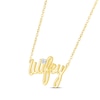 Thumbnail Image 1 of Diamond "Wifey" Necklace 10K Yellow Gold 18"