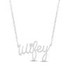 Thumbnail Image 0 of Diamond "Wifey" Necklace Sterling Silver 18"