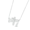 Thumbnail Image 1 of Diamond "Wifey" Necklace Sterling Silver 18"
