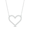 Thumbnail Image 1 of Diamond Heart Necklace 1/15 ct tw Round-cut Sterling Silver 18&quot;