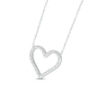Thumbnail Image 2 of Diamond Heart Necklace 1/15 ct tw Round-cut Sterling Silver 18&quot;