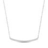 Thumbnail Image 0 of Diamond Curved Bar Necklace 1/10 ct tw Round-cut Sterling Silver 18"