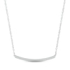 Thumbnail Image 1 of Diamond Curved Bar Necklace 1/10 ct tw Round-cut Sterling Silver 18&quot;