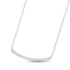 Thumbnail Image 2 of Diamond Curved Bar Necklace 1/10 ct tw Round-cut Sterling Silver 18&quot;