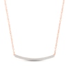 Thumbnail Image 1 of Diamond Curved Bar Necklace 1/10 ct tw Round-cut 10K Rose Gold 18&quot;
