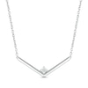 Thumbnail Image 1 of Diamond V Necklace Sterling Silver 18&quot;