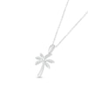 Thumbnail Image 1 of Diamond Palm Tree Necklace 1/15 ct tw Round-cut Sterling Silver 18"