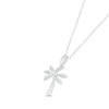 Thumbnail Image 2 of Diamond Palm Tree Necklace 1/15 ct tw Round-cut Sterling Silver 18&quot;