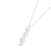 Thumbnail Image 1 of Diamond Twist Drop Necklace 1/10 ct tw Round-cut Sterling Silver 18"