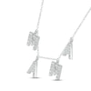 Thumbnail Image 1 of Diamond "Mama" Station Necklace 1/8 ct tw Round-cut Sterling Silver 18"