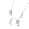 Thumbnail Image 2 of Diamond &quot;Mama&quot; Station Necklace 1/8 ct tw Round-cut Sterling Silver 18&quot;