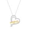 Thumbnail Image 0 of Diamond "Mama" Heart Necklace 1/6 ct tw Round-cut Sterling Silver & 10K Yellow Gold 18"
