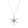 Thumbnail Image 0 of Black Diamond Snowflake Necklace 1/10 ct tw Round-cut Sterling Silver 18"