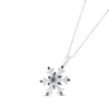 Thumbnail Image 1 of Black Diamond Snowflake Necklace 1/10 ct tw Round-cut Sterling Silver 18"