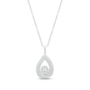 Thumbnail Image 1 of Diamond Teardrop Necklace 1/6 ct tw Round-cut Sterling Silver 18&quot;