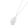 Thumbnail Image 2 of Diamond Teardrop Necklace 1/6 ct tw Round-cut Sterling Silver 18&quot;