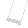 Thumbnail Image 2 of Diamond &quot;Mama&quot; Necklace 1/10 ct tw Round-cut Sterling Silver 18&quot;