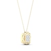 Thumbnail Image 1 of Multi-Diamond Quilted Cushion Necklace 3/8 ct tw Square-cut 10K Yellow Gold 18"
