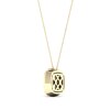 Thumbnail Image 3 of Multi-Diamond Quilted Cushion Necklace 3/8 ct tw Square-cut 10K Yellow Gold 18"