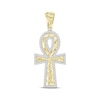 Thumbnail Image 1 of Men's Diamond Ankh Cross Charm 1/4 ct tw Round-cut 10K Yellow Gold