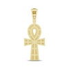 Thumbnail Image 3 of Men's Diamond Ankh Cross Charm 1/4 ct tw Round-cut 10K Yellow Gold